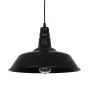 GLOBOSTAR® RAY 01049 Vintage Κρεμαστό Φωτιστικό Οροφής με Ντουί 1 x E27 AC 220-240V IP20 - Μαύρο - Μ36 x Π36 x Υ25cm