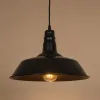 GLOBOSTAR® RAY 01049 Vintage Κρεμαστό Φωτιστικό Οροφής με Ντουί 1 x E27 AC 220-240V IP20 - Μαύρο - Μ36 x Π36 x Υ25cm