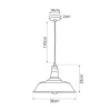 GLOBOSTAR® RAY 01049 Vintage Κρεμαστό Φωτιστικό Οροφής με Ντουί 1 x E27 AC 220-240V IP20 - Μαύρο - Μ36 x Π36 x Υ25cm