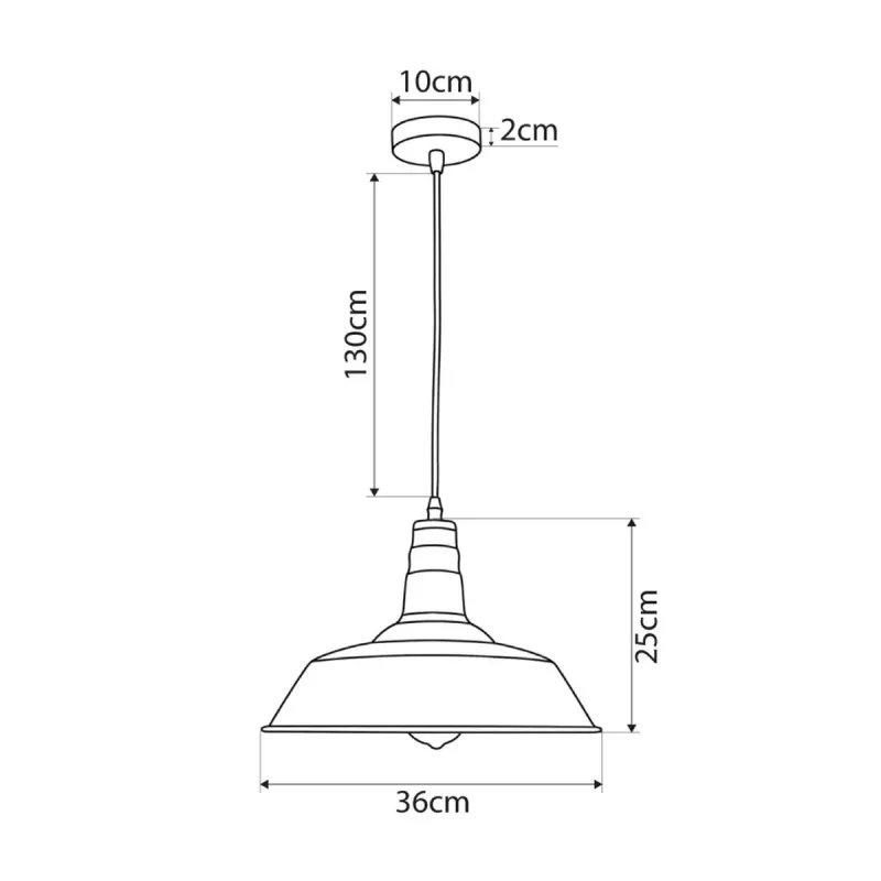 GLOBOSTAR® RAY 01049 Vintage Κρεμαστό Φωτιστικό Οροφής με Ντουί 1 x E27 AC 220-240V IP20 - Μαύρο - Μ36 x Π36 x Υ25cm