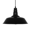 GLOBOSTAR® RAY 01049 Vintage Κρεμαστό Φωτιστικό Οροφής με Ντουί 1 x E27 AC 220-240V IP20 - Μαύρο - Μ36 x Π36 x Υ25cm