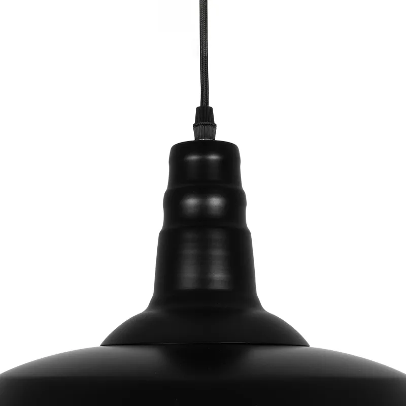 GLOBOSTAR® RAY 01049 Vintage Κρεμαστό Φωτιστικό Οροφής με Ντουί 1 x E27 AC 220-240V IP20 - Μαύρο - Μ36 x Π36 x Υ25cm