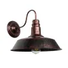 GLOBOSTAR® RAY 01052 Vintage Φωτιστικό Τοίχου - Απλίκα με Ντουί 1 x E27 AC 220-240V IP20 - Χάλκινο Εφέ Σκουριάς - Μ35 x Π40 x Υ32cm