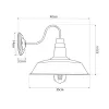 GLOBOSTAR® RAY 01052 Vintage Φωτιστικό Τοίχου - Απλίκα με Ντουί 1 x E27 AC 220-240V IP20 - Χάλκινο Εφέ Σκουριάς - Μ35 x Π40 x Υ32cm