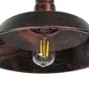 GLOBOSTAR® RAY 01052 Vintage Φωτιστικό Τοίχου - Απλίκα με Ντουί 1 x E27 AC 220-240V IP20 - Χάλκινο Εφέ Σκουριάς - Μ35 x Π40 x Υ32cm