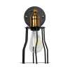 GLOBOSTAR® CATEL 01054 Vintage Φωτιστικό Τοίχου - Απλίκα με Ντουί 1 x E27 AC 220-240V IP20 - Μαύρο & Χρυσό - Μ15 x Π23 x Υ30cm