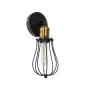 GLOBOSTAR® CATEL 01056 Vintage Φωτιστικό Τοίχου - Απλίκα με Ντουί 1 x E27 AC 220-240V IP20 - Μαύρο & Χρυσό - Μ12 x 15 x Υ32cm