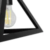 GLOBOSTAR® TRIANGLE 01063 Μοντέρνο Κρεμαστό Φωτιστικό Οροφής με Ντουί 1 x E27 AC 220-240V IP20 - Μαύρο - Μ25 x Π25 x Y21cm
