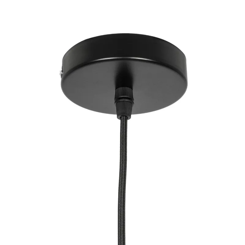 GLOBOSTAR® TRIANGLE 01063 Μοντέρνο Κρεμαστό Φωτιστικό Οροφής με Ντουί 1 x E27 AC 220-240V IP20 - Μαύρο - Μ25 x Π25 x Y21cm