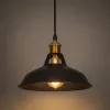 GLOBOSTAR® ANER 01073 Vintage Κρεμαστό Φωτιστικό Οροφής με Ντουί 1 x E27 AC 220-240V IP20 - Μαύρο & Χρυσό - Μ27.5 x Π27.5 x Υ19cm