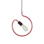 GLOBOSTAR® LIBBY 01095-1 Παιδικό Κρεμαστό Φωτιστικό Οροφής με Ντουί 1 x E27 AC 220-240V IP20 - Κόκκινο - Μ28 x Π4 x Υ34cm