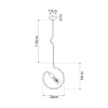 GLOBOSTAR® LIBBY 01095-1 Παιδικό Κρεμαστό Φωτιστικό Οροφής με Ντουί 1 x E27 AC 220-240V IP20 - Κόκκινο - Μ28 x Π4 x Υ34cm