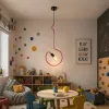 GLOBOSTAR® LIBBY 01095-1 Παιδικό Κρεμαστό Φωτιστικό Οροφής με Ντουί 1 x E27 AC 220-240V IP20 - Κόκκινο - Μ28 x Π4 x Υ34cm