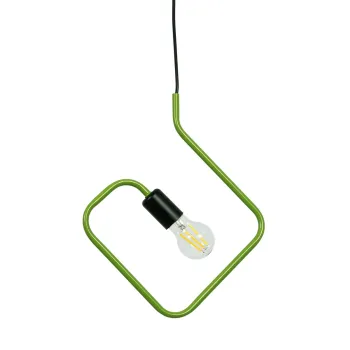 GLOBOSTAR® LIBBY 01096-1 Παιδικό Κρεμαστό Φωτιστικό Οροφής με Ντουί 1 x E27 AC 220-240V IP20 - Πράσινο & Μαύρο - Μ31 x Π4 x Υ37.5cm
