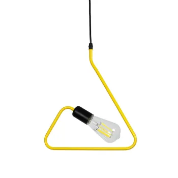 GLOBOSTAR® LIBBY 01097-1 Παιδικό Κρεμαστό Φωτιστικό Οροφής με Ντουί 1 x E27 AC 220-240V IP20 - Κίτρινο - Μ30 x Π4 x Υ32cm