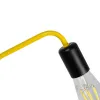 GLOBOSTAR® LIBBY 01097-1 Παιδικό Κρεμαστό Φωτιστικό Οροφής με Ντουί 1 x E27 AC 220-240V IP20 - Κίτρινο - Μ30 x Π4 x Υ32cm
