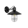 GLOBOSTAR® CELL 01118 Vintage Φωτιστικό Τοίχου - Απλίκα με Ντουί 1 x E27 AC 220-240V IP20 - Μαύρο - Μ26.5 x Π32 x Υ30cm