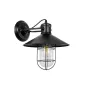 GLOBOSTAR® CELL 01118 Vintage Φωτιστικό Τοίχου - Απλίκα με Ντουί 1 x E27 AC 220-240V IP20 - Μαύρο - Μ26.5 x Π32 x Υ30cm