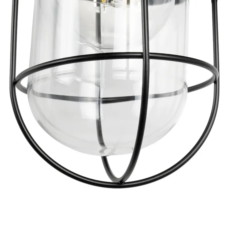GLOBOSTAR® CELL 01118 Vintage Φωτιστικό Τοίχου - Απλίκα με Ντουί 1 x E27 AC 220-240V IP20 - Μαύρο - Μ26.5 x Π32 x Υ30cm