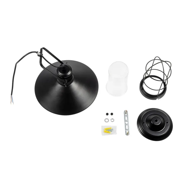 GLOBOSTAR® CELL 01118 Vintage Φωτιστικό Τοίχου - Απλίκα με Ντουί 1 x E27 AC 220-240V IP20 - Μαύρο - Μ26.5 x Π32 x Υ30cm