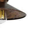 GLOBOSTAR® VINSA 01136 Boho Φωτιστικό Τοίχου - Απλίκα με Ντουί 1 x E27 AC 220-240V IP20 - Χάλκινο & Μπεζ - Μ26 x Π40 x Υ28cm