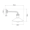 GLOBOSTAR® VINSA 01136 Boho Φωτιστικό Τοίχου - Απλίκα με Ντουί 1 x E27 AC 220-240V IP20 - Χάλκινο & Μπεζ - Μ26 x Π40 x Υ28cm
