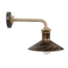 GLOBOSTAR® VINSA 01136 Boho Φωτιστικό Τοίχου - Απλίκα με Ντουί 1 x E27 AC 220-240V IP20 - Χάλκινο & Μπεζ - Μ26 x Π40 x Υ28cm
