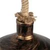 GLOBOSTAR® VINSA 01136 Boho Φωτιστικό Τοίχου - Απλίκα με Ντουί 1 x E27 AC 220-240V IP20 - Χάλκινο & Μπεζ - Μ26 x Π40 x Υ28cm