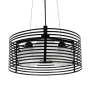 GLOBOSTAR® KEVIA 01150 Μοντέρνο Κρεμαστό Φωτιστικό Οροφής με Ντουί 3 x E27 AC 220-240V IP20 - Μαύρο & Λευκό - Μ40 x Π40 x Υ22cm