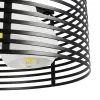 GLOBOSTAR® KEVIA 01150 Μοντέρνο Κρεμαστό Φωτιστικό Οροφής με Ντουί 3 x E27 AC 220-240V IP20 - Μαύρο & Λευκό - Μ40 x Π40 x Υ22cm