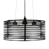 GLOBOSTAR® KEVIA 01150 Μοντέρνο Κρεμαστό Φωτιστικό Οροφής με Ντουί 3 x E27 AC 220-240V IP20 - Μαύρο & Λευκό - Μ40 x Π40 x Υ22cm