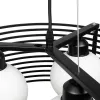 GLOBOSTAR® KEVIA 01150 Μοντέρνο Κρεμαστό Φωτιστικό Οροφής με Ντουί 3 x E27 AC 220-240V IP20 - Μαύρο & Λευκό - Μ40 x Π40 x Υ22cm