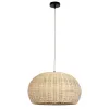 GLOBOSTAR® DE LA MER 01624 Boho Κρεμαστό Φωτιστικό Οροφής με Ντουί 3 x E27 AC 220-240V IP20 - Μπεζ - Μ45 x Π45 x Υ24cm