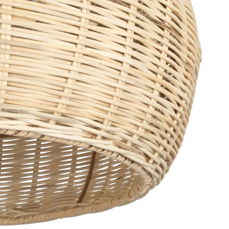 GLOBOSTAR® DE LA MER 01624 Boho Κρεμαστό Φωτιστικό Οροφής με Ντουί 3 x E27 AC 220-240V IP20 - Μπεζ - Μ45 x Π45 x Υ24cm