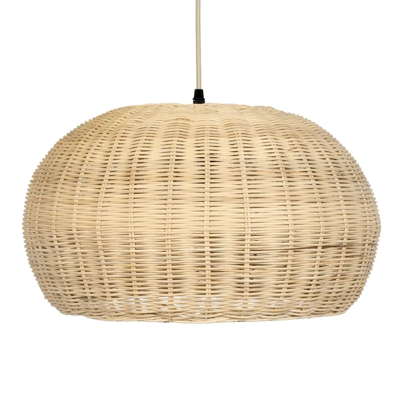 GLOBOSTAR® DE LA MER 01624 Boho Κρεμαστό Φωτιστικό Οροφής με Ντουί 3 x E27 AC 220-240V IP20 - Μπεζ - Μ45 x Π45 x Υ24cm