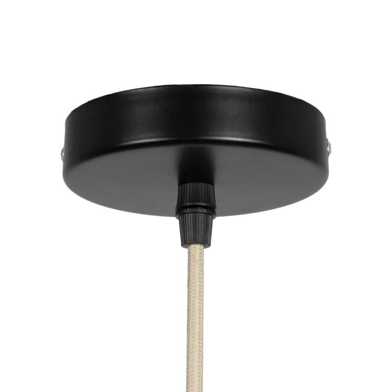 GLOBOSTAR® DE LA MER 01624 Boho Κρεμαστό Φωτιστικό Οροφής με Ντουί 3 x E27 AC 220-240V IP20 - Μπεζ - Μ45 x Π45 x Υ24cm