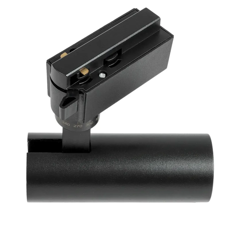 GLOBOSTAR® LUGANO 60804 Μονοφασικό Σποτ Ράγας LED 10W 1250lm 36° AC 220-240V IP20 Φυσικό Λευκό 4500K - Bridgelux COB Chip & TÜV SÜD Driver - Eurotrack 1PH - Μαύρο Ματ - Μ8.5 x Π5 x Υ18cm - 5 Χρόνια Εγγύηση