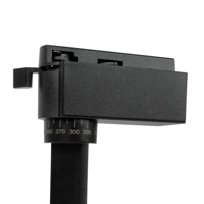 GLOBOSTAR® LUGANO 60804 Μονοφασικό Σποτ Ράγας LED 10W 1250lm 36° AC 220-240V IP20 Φυσικό Λευκό 4500K - Bridgelux COB Chip & TÜV SÜD Driver - Eurotrack 1PH - Μαύρο Ματ - Μ8.5 x Π5 x Υ18cm - 5 Χρόνια Εγγύηση