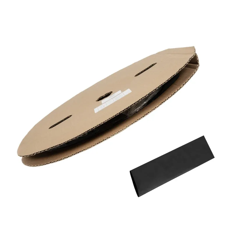 GLOBOSTAR® SHRINKTUBE 79819 Θερμοσυστελλόμενο Μακαρόνι Στεγανοποίησης για Neon Flex LED Αδιάβροχο IP65 - Μαύρο Ματ - Μ100 x Π1.2 x Υ1.2cm/Π0.6 x Υ0.6cm