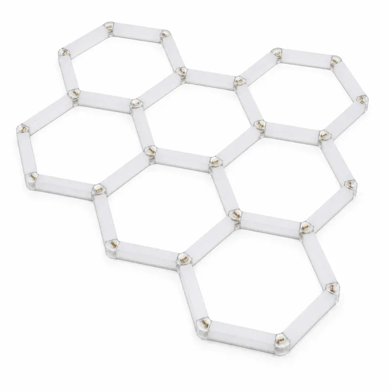 GLOBOSTAR® HEXON GLB-101-0085 Γραμμικό Επεκτεινόμενο DIY Φωτιστικό Οροφής LED 4W 500lm 120° AC 220-240V IP20 Φυσικό Λευκό 4000K - Sanan SMD Chip - Λευκό Ματ - Μ32 X Π2 X Υ3.5cm - 3 Χρόνια Εγγύηση