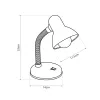 GLOBOSTAR® STUDENT GLB-102-0007 Μοντέρνο Επιτραπέζιο Φωτιστικό Πορτατίφ με Ντουί 1 x E27 AC 220-240V IP20 - Μαύρο - Μ14 x Π14 x Υ32cm