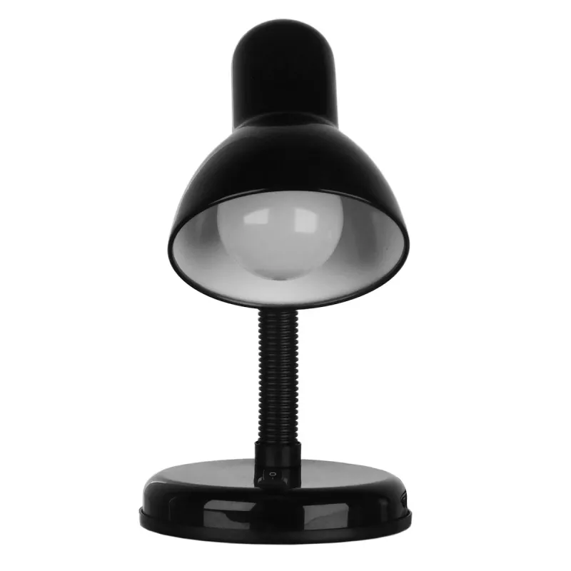 GLOBOSTAR® STUDENT GLB-102-0007 Μοντέρνο Επιτραπέζιο Φωτιστικό Πορτατίφ με Ντουί 1 x E27 AC 220-240V IP20 - Μαύρο - Μ14 x Π14 x Υ32cm
