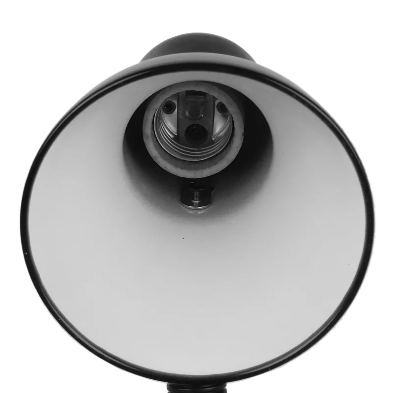 GLOBOSTAR® STUDENT GLB-102-0007 Μοντέρνο Επιτραπέζιο Φωτιστικό Πορτατίφ με Ντουί 1 x E27 AC 220-240V IP20 - Μαύρο - Μ14 x Π14 x Υ32cm