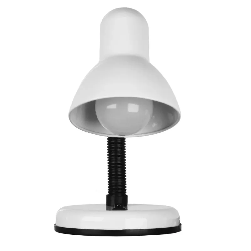 GLOBOSTAR® STUDENT GLB-102-0008 Μοντέρνο Επιτραπέζιο Φωτιστικό Πορτατίφ με Ντουί 1 x E27 AC 220-240V IP20 - Λευκό & Μαύρο - Μ14 x Π14 x Υ32cm
