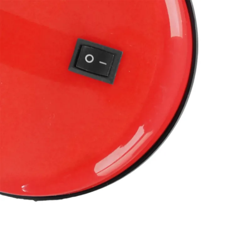 GLOBOSTAR® STUDENT GLB-102-0012 Μοντέρνο Επιτραπέζιο Φωτιστικό Πορτατίφ με Ντουί 1 x E27 AC 220-240V IP20 - Κόκκινο & Μαύρο - Μ14 x Π14 x Υ32cm