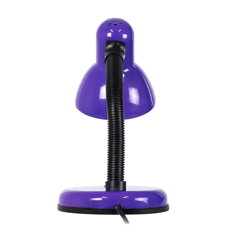 GLOBOSTAR® STUDENT GLB-102-0014 Μοντέρνο Επιτραπέζιο Φωτιστικό Πορτατίφ με Ντουί 1 x E27 AC 220-240V IP20 - Μωβ & Μαύρο - Μ14 x Π14 x Υ32cm