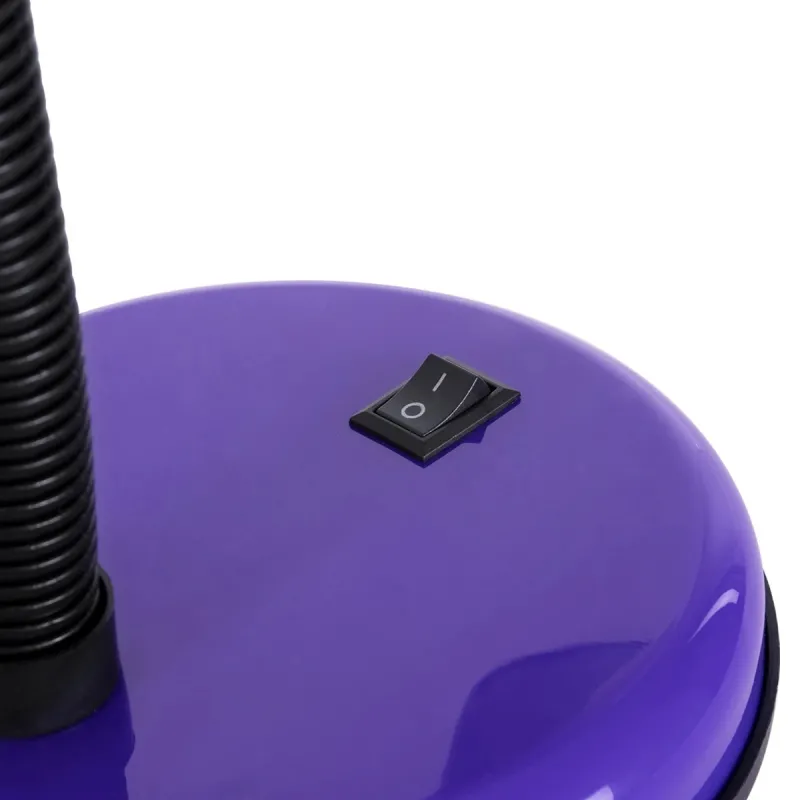 GLOBOSTAR® STUDENT GLB-102-0014 Μοντέρνο Επιτραπέζιο Φωτιστικό Πορτατίφ με Ντουί 1 x E27 AC 220-240V IP20 - Μωβ & Μαύρο - Μ14 x Π14 x Υ32cm