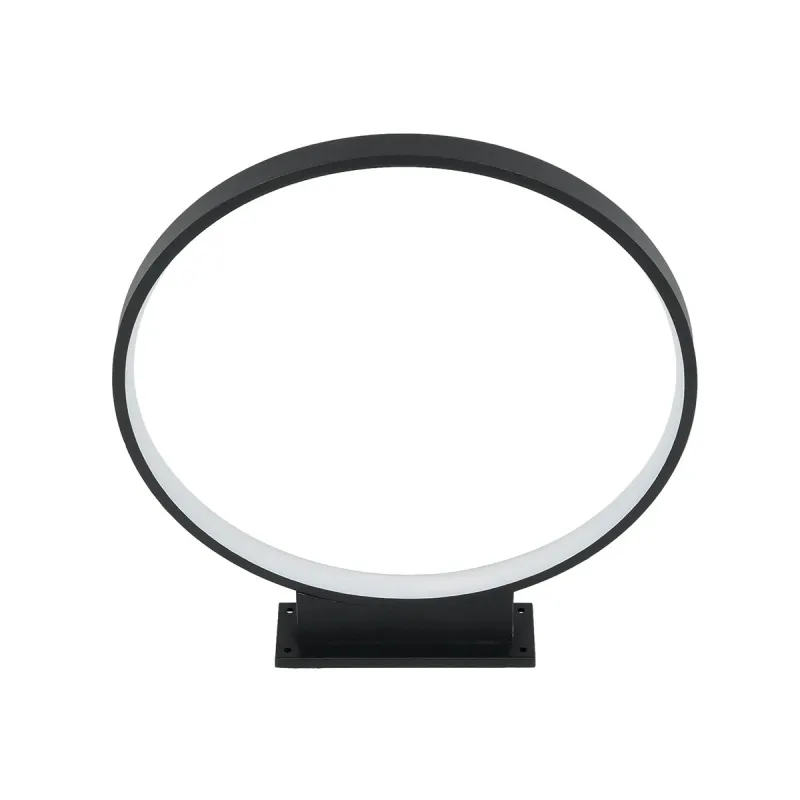 GLOBOSTAR® LUNEA GLB-103-0009 Φωτιστικό Κολωνάκι Κήπου LED 15W 1350lm 120° AC 220-240V Αδιάβροχο IP65 Θερμό Λευκό 2700K - Sanan SMD Chip - Μαύρο Ματ - Μ45 x Π7 x Υ50cm - 3 Χρόνια Εγγύηση