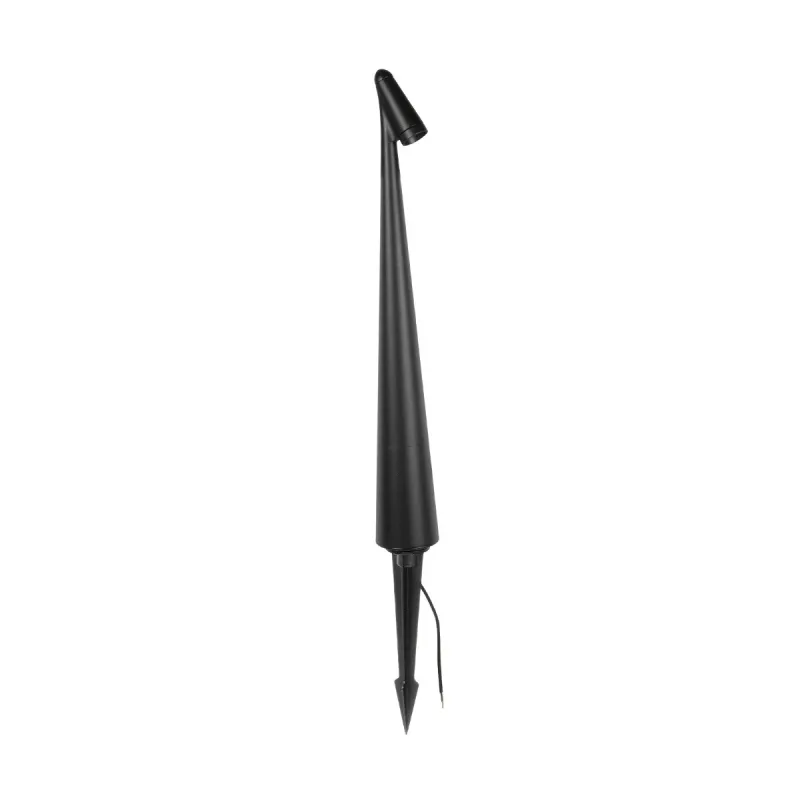 GLOBOSTAR® EDGE GLB-103-0011 Φωτιστικό Κολωνάκι Κήπου με Καρφωτή Βάση LED 3W 270lm 60° DC 24V Αδιάβροχο IP65 Θερμό Λευκό 2700K - Sanan SMD Chip - Μαύρο Ματ - Μ6 x Π6 x Υ45cm - 3 Χρόνια Εγγύηση