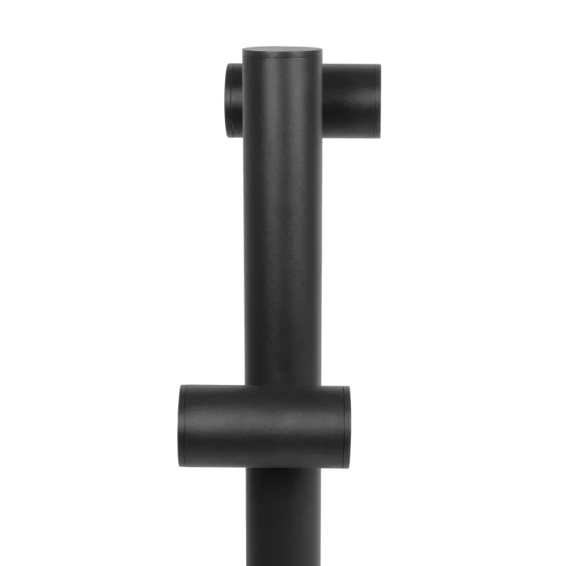 GLOBOSTAR® STEM GLB-103-0013 Φωτιστικό Κολωνάκι Κήπου LED 24W 2160lm 60° AC 220-240V Αδιάβροχο IP65 Θερμό Λευκό 2700K - Sanan SMD Chip - Μαύρο Ματ - Μ12 x Π25 x Υ80cm - 3 Χρόνια Εγγύηση